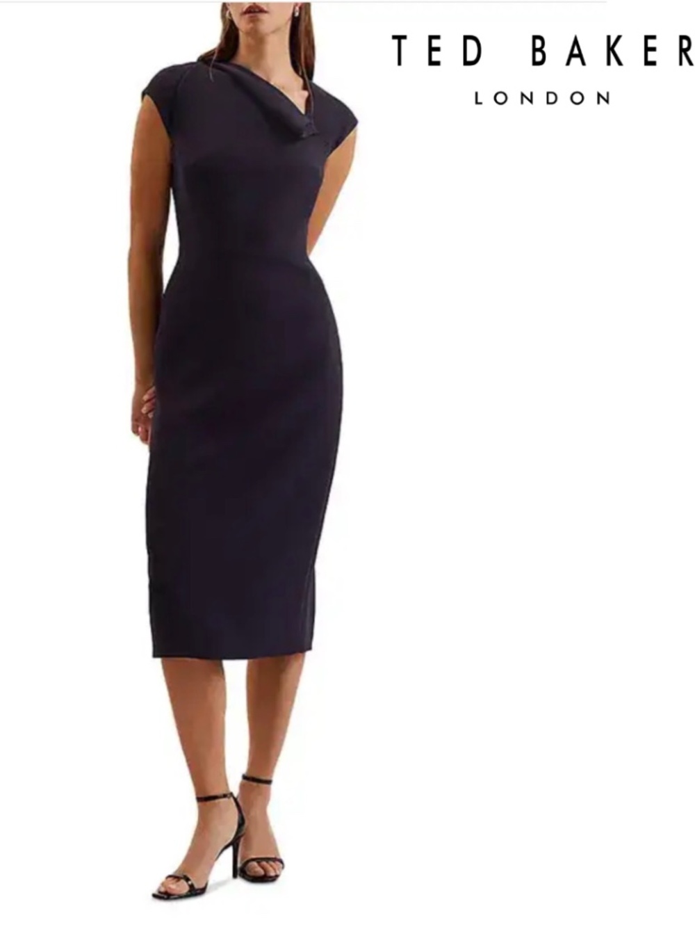 Ted Baker Bayree Folded Neckline Pencil Midi Dress